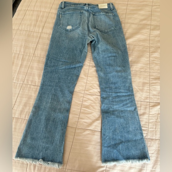 Paige light wash denim. Size 26. Mid rise. Cropped ankle flare - Picture 2 of 3